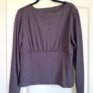 Banana Republic Knit Lurex Top, Charcoal, XL